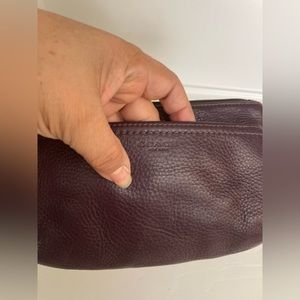 Deep Purple Coach leather wristlet